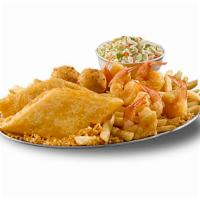 Fish & Shrimp Platter · Two pieces classic battered Alaska pollock and six pieces classic battered shrimp, two sides...