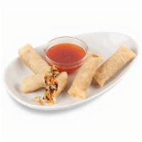 Vegetable Spring Rolls · Crispy vegetable spring rolls filled with green onion, cabbage, noodles, mushrooms and carro...