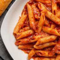 Penne Pasta · Plenty of penne pasta, plus your choice of sauce. Served with a breadstick.