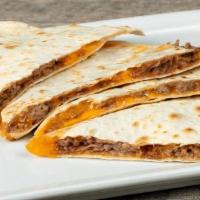Quesadilla, Chile Verde Pork · Cheddar cheese & choice of meat