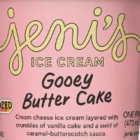 Gooey Butter Cake Pint · Cream cheese ice cream layered with crumbles of soft vanilla cake and swirls of made-from-sc...