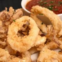 Calamari · Lightly battered and served with marinara.