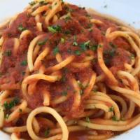 Just Pasta · Pasta with choice of pasta and sauce.