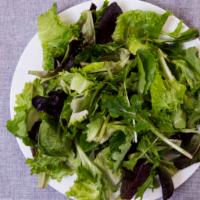 Mixed Greens Salad · Mixed greens tossed with house balsamic vinaigrette dressing.