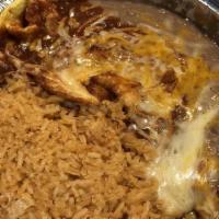 2 Chile Rellenos Combination Dinner · Roasted, peeled green pepper stuffed with Jack cheese, dipped in egg batter, deep fried. Top...
