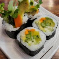 Cr12-Vegetable Roll 5Pc · In: MARINATED YELLOW RADISH AVOCADO GOBO CUCUMBER AND ASPARAGUS
