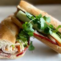 Special Sandwich · Bánh mì đặc biệt. Pork rolled, ham cured, pate & butter, pickled veggies, cucumber, cilantro...