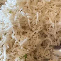 Basmati Boiled Rice · Boiled rice, boiled and spiced with cloves, cardamom and cinnamon.