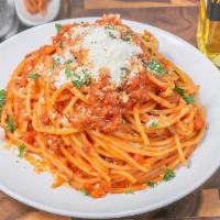 Bolognese · Free range ABF & hormone free beef and organic tomato sauce