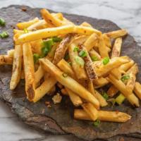 Garlic Fries · Seasoned salt, garlic oil, fried and fresh garlic, green onion.