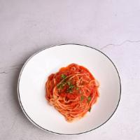 Spaghetti Marinara · Authentic naples sauce, light and delicious.