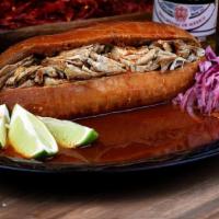 Torta Ahogada · House favorite and most popular dish! A traditional sandwich from jalisco served on a sourdo...