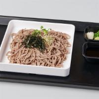 Zaru Soba · cold buckwheat noodle, sprouts, seaweed flake with tsuyu dipping sauce