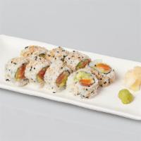 Salmon Avocado Roll · salmon, avocado, cucumber
