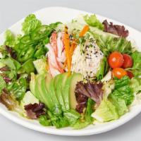 Crab Salad · crab meat, avocado, tomato, cucumber, jalapeno on mixed green salad with sesame dressing