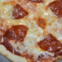 Pepperoni Pizza (Personal) · Our pepperoni is pure! Nitrate, GMO, hormone and preservative free. Tomato sauce, Mozzarella...