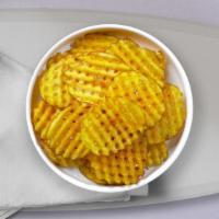 Crisscut Fries · (Vegetarian) Idaho potatoes sliced criss-cut fried until golden brown, seasoned with salt an...