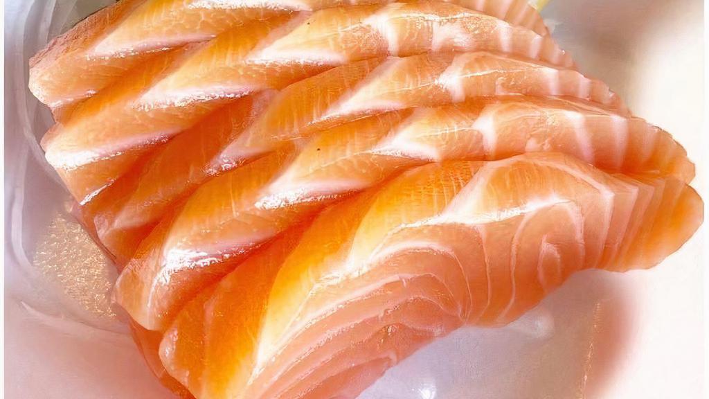 Salmon Sashimi · Sake.