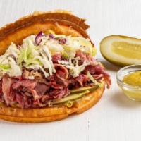 Ny Deli-Style Hot Pastrami & Swiss · Boar's Head Pastrami, Swiss Cheese, Cider Slaw, Spicy Brown Mustard, Pickle