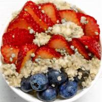 Super Berry Oats · Vanilla steel cut oats made with housemade cashew milk, topped with fresh, antioxidant-packe...