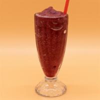 Blueberry Smoothie · Blueberry fruit puree blended over ice.