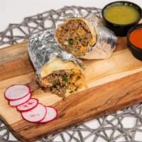 Burrito · Tacos Arandas Food Truck favorite: comes with beans, rice, cilantro, onions, and salsa of yo...