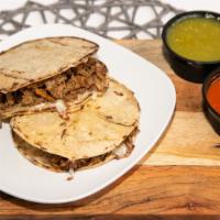 Mulita · Tacos Arandas Food Truck favorite: Two corn tortillas stack with your choice of meat and jac...