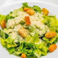 Caesar · Romaine lettuce, Parmesan cheese, croutons, Caesar dressing.