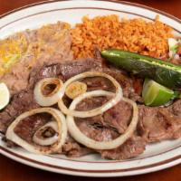Carne Asada · Traditional Mexican broiled steak.