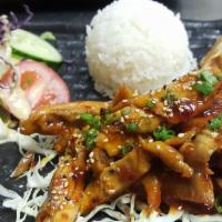 Spicy Chicken · Grilled chicken with special spicy sauce on top or side.