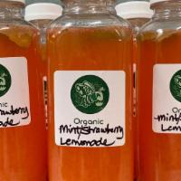 Strawberry Mint Lemonade · Made fresh in house from whole strawberries, blended with organic mint lemonade-simply divine!
