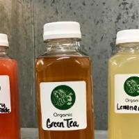 Organic Chilled Green Tea · Unsweetened, house brewed Organic Green Tea