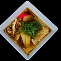 3 Pcs Sushi Nikiri Udon Soup · Udon soup( Udon broth, Japanese style udon noodles, enoki mushrooms, dried mushrooms, fish c...