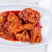 Sweet And Spicy Fried Chicken · Our sweet and spicy sauce is made in house with a blend of Korean spices.