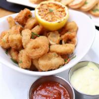 Fried Calamari · With house-made marinara and lemon aioli.