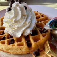 Blueberry Waffle · Buttermilk Waffle topped with Blueberries, Powdered Sugar and Whipped Cream