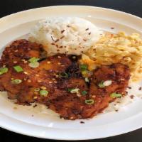 Grilled Spicy Tilapia · 3 Pcs Grilled Spicy Tilapia with Steamed White Rice and Macroni Salad