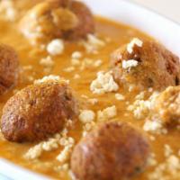 Malai Kufta · Minced Veggie ball cooked w/herb,spices & creamy sauce