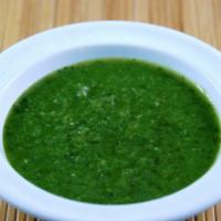Fresh Mint Chutney · Hot and spicy blend of Fresh mint and herbs