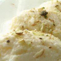 Ras Malai · Rich Creamy Indian Cheese dumpling server in thickened milk
