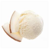 Coconut Ice Cream  · Fresh coconut ice cream scoop.