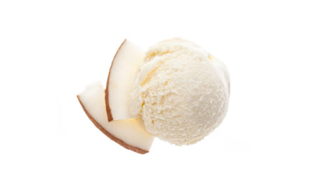 Coconut Ice Cream  · Fresh coconut ice cream scoop.