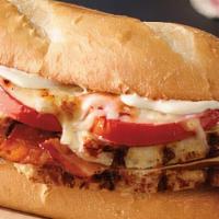 Chicken Club · Grilled chicken, bacon, tomatoes, mayo, and our signature three cheeses. 6