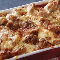 Meatball Bake · Marco's meatballs and sausage baked with our original sauce and signature three cheeses. 2 s...