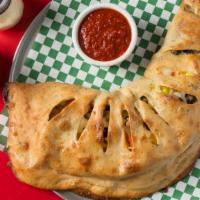 Calzone · Filled with cheese and 3 toppings.