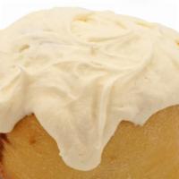 Old Skool Roll · fresh baked cinnamon roll with vanilla frosting