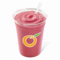 Strawberry Banana Premium Fruit Smoothie · Real strawberry and banana blended with low-fat yogurt and sweetener.