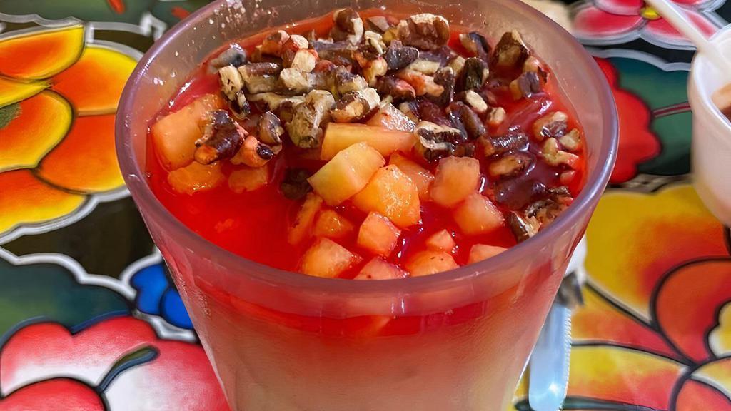 Horchata · with nuts, tuna (prickly pear) and melon.
