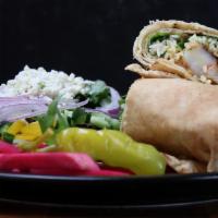 Shrimp Wrap · spring mix, lettuce, tomato, grilled onion, zucchini, cucumber, rice, garlic sauce and house...