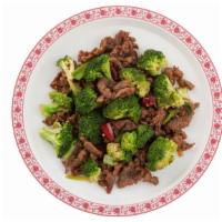 Beef Broccoli · Served with a side of white rice. Serves 1.5-2 (with extra rice).